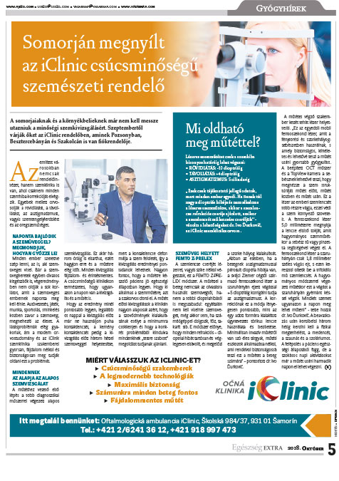 Somorján megnyílt az iClinic csúcsminőségű szemészeti rendelő